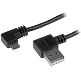 StarTech.com USB2AUB2RA1M USB-kabel USB 2.0 1 m USB A Micro-USB B 0,48 Gbit/sek. Sort