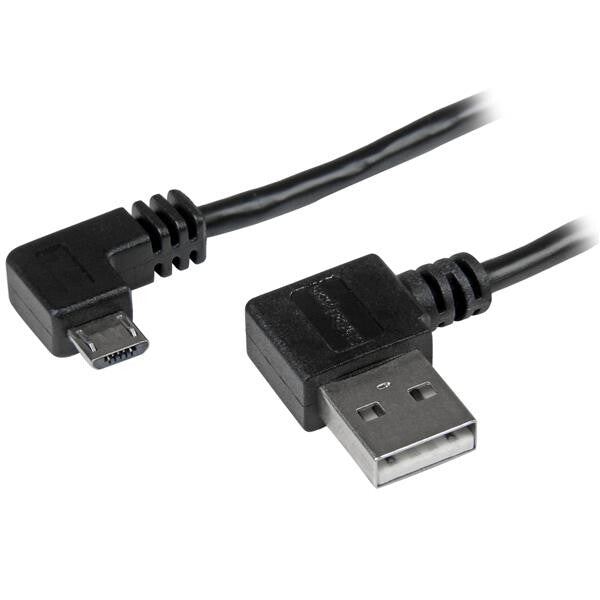 StarTech.com USB2AUB2RA1M USB-kabel USB 2.0 1 m USB A Micro-USB B 0,48 Gbit/sek. Sort