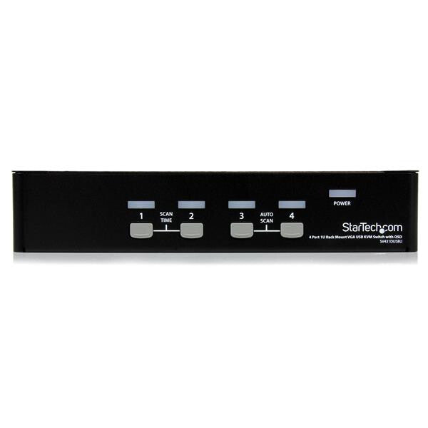 StarTech.com SV431DUSBU KVM Switch Stativ-montering Sort
