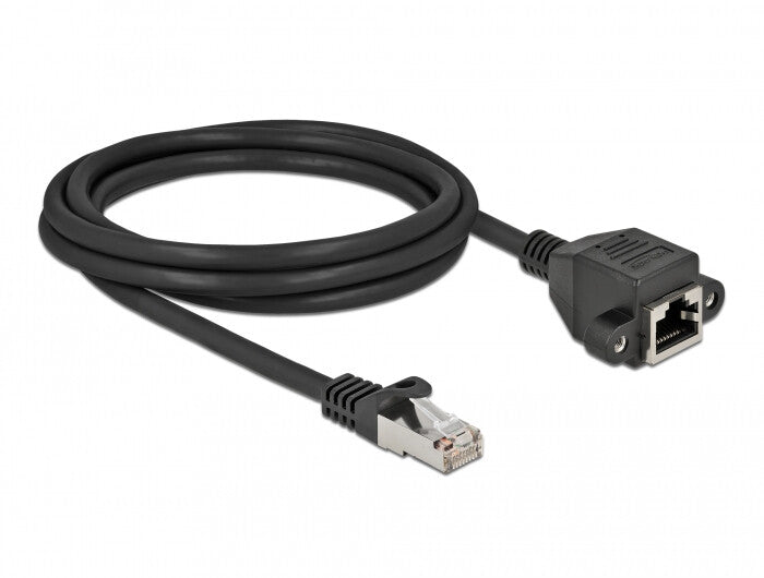 DeLOCK 87001 netværkskabel Sort 2 m Cat6a S/FTP (S-STP)