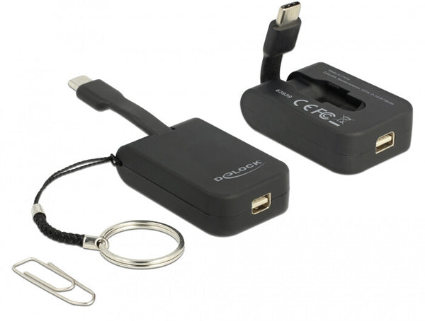 DeLOCK 63939 videokabel adapter 0,03 m USB Type-C mini DisplayPort Sort