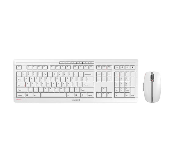 CHERRY Stream Desktop tastatur Mus inkluderet Kontor RF trådløst QWERTY US engelsk Grå