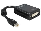 DeLOCK Adapter mini Displayport 0,18 m DVI-I Sort