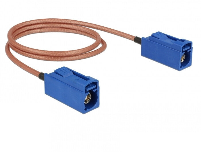 DeLOCK 89667 koaxial kabel RG-316 0,5 m FAKRA C Blå, Brun