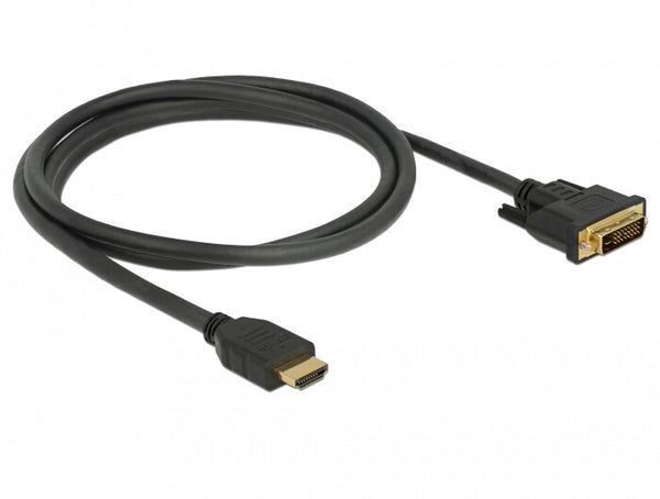 DeLOCK 85653 videokabel adapter 1,5 m HDMI Type A (Standard) DVI Sort