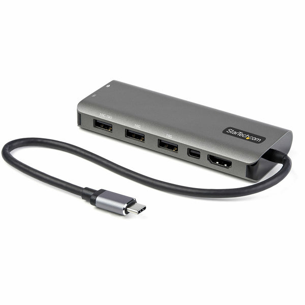 StarTech.com DKT31CMDPHPD dockingstation Ledningsført USB 3.2 Gen 1 (3.1 Gen 1) Type-C Sort, Sølv
