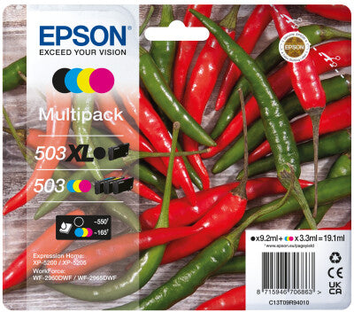 Epson C13T09R94010 blækpatron 4 stk Original Højt (XL) udbytte Sort, Blå, Magenta, Gul