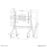 Neomounts FL50-525BL1 multimedie vogn & stand Sort Fladt panel Multimedie trolley