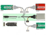 DeLOCK 62984 kabel kønsskifter 67-pin M.2 Key M U.2 SFF-8639/SATA 15-pin Sort