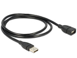 DeLOCK 1m USB 2.0 USB-kabel USB A 0,48 Gbit/sek. Sort