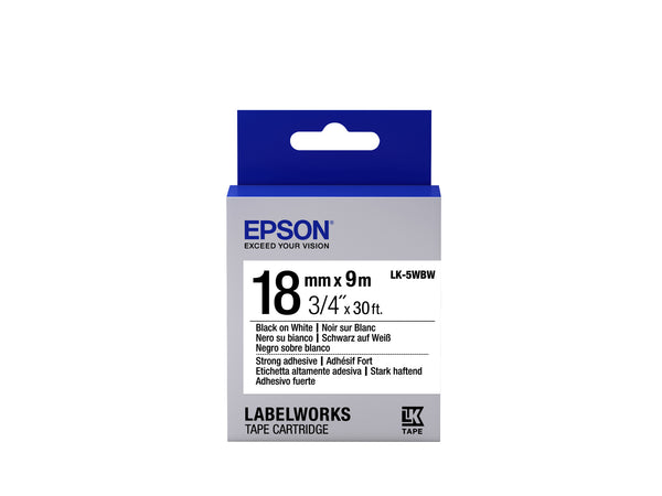 Epson LK-5WBW etiketbånd Sort på hvid