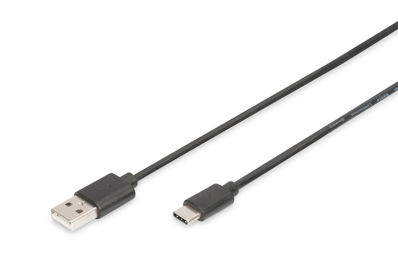 Digitus AK-300154-010-S USB-kabel USB 2.0 1 m 2 x USB A USB C 0,48 Gbit/sek. Sort