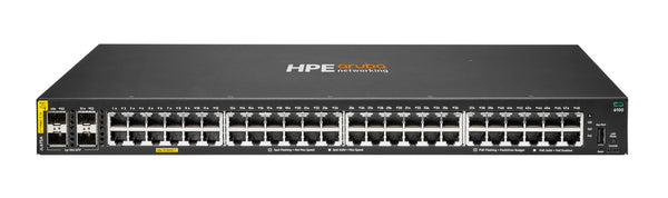 HPE Aruba Networking CX 6100 48G Class4 PoE 4SFP+ 370W Switch Administreret L3 Gigabit Ethernet (10/100/1000) Strøm over Ethernet (PoE) 1U Sort