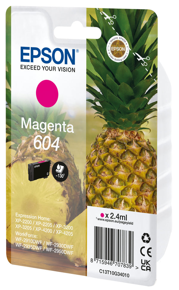 Epson 604 blækpatron 1 stk Original Standard udbytte Magenta