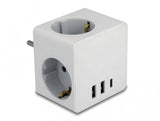 DeLOCK 11496 strømstik adapter Type F Hvid