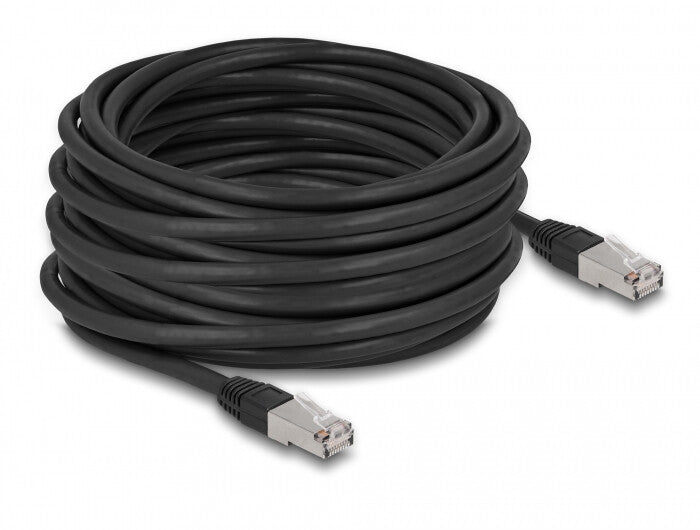DeLOCK 80131 netværkskabel Sort 15 m Cat6a S/FTP (S-STP)
