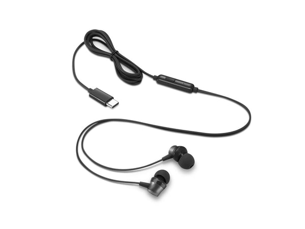 Lenovo 4XD1J77351 hovedtelefoner/headset Ledningsført I ørerne Kontor/Callcenter USB Type-C Sort