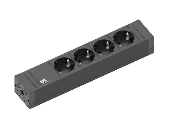 Bachmann 420.0017 stikdåse 2 m 4 AC stikkontakt(er) Indendørs Sort