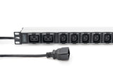 Digitus DN-95427 strømforsyningsenhed (PDU) 10 AC stikkontakt(er) 1U