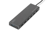Digitus DA-70241-1 interface hub USB 3.2 Gen 1 (3.1 Gen 1) Type-A 5000 Mbit/s Grå