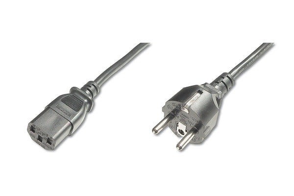 Digitus AK-440110-012-S el-ledning Sort 1,2 m CEE7/7 IEC C13