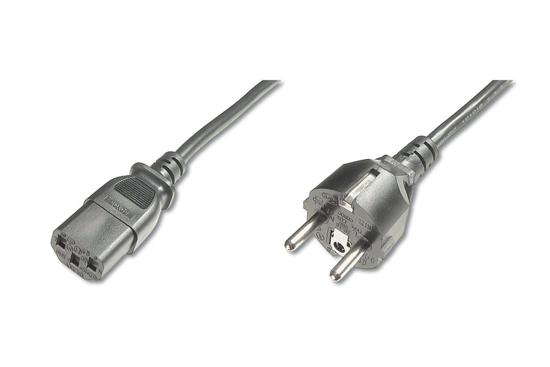 Digitus AK-440110-012-S el-ledning Sort 1,2 m CEE7/7 IEC C13