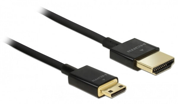 DeLOCK 84777 HDMI-kabel 1,5 m HDMI Type A (Standard) HDMI Type C (Mini) Sort