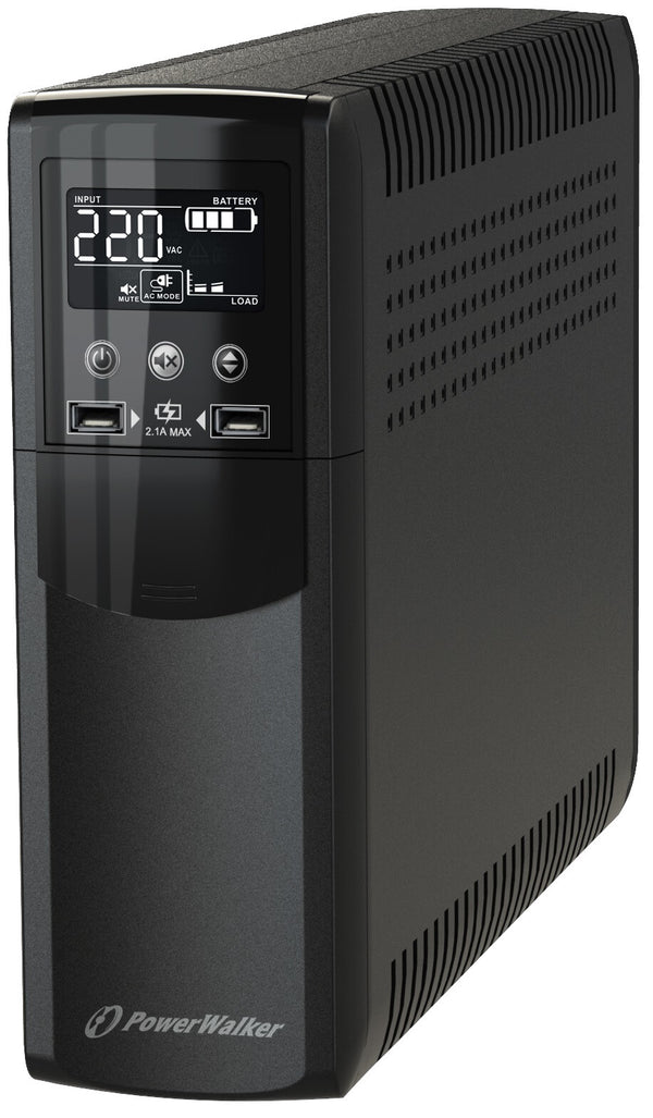 PowerWalker VI 1200 CSW UPS-enhed Interaktivt indgangsstik 1,2 kVA 720 W 4 AC stikkontakt(er)