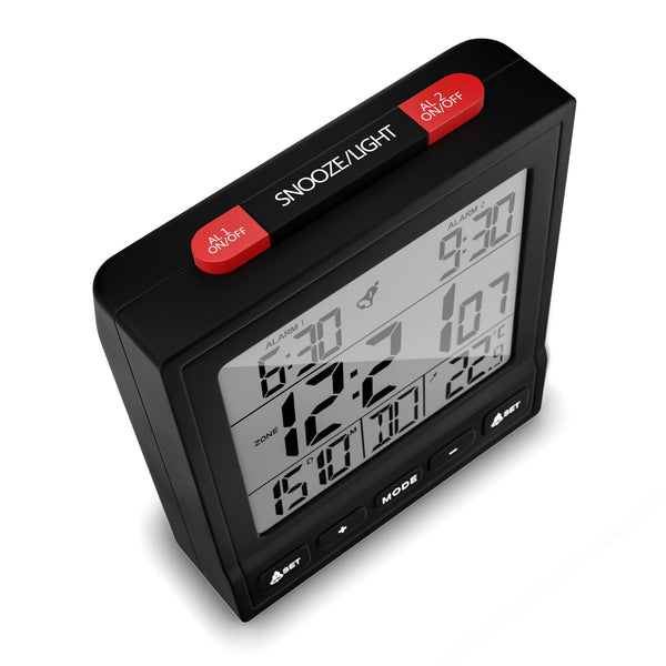 Mebus 25581 vækkeur Digital alarmur Sort