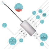 i-tec Metal C31NANODOCKPROPD dockingstation Ledningsført USB 3.2 Gen 1 (3.1 Gen 1) Type-C Sølv