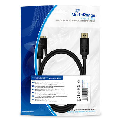 MediaRange MRCS199 videokabel adapter 2 m DisplayPort DVI Sort