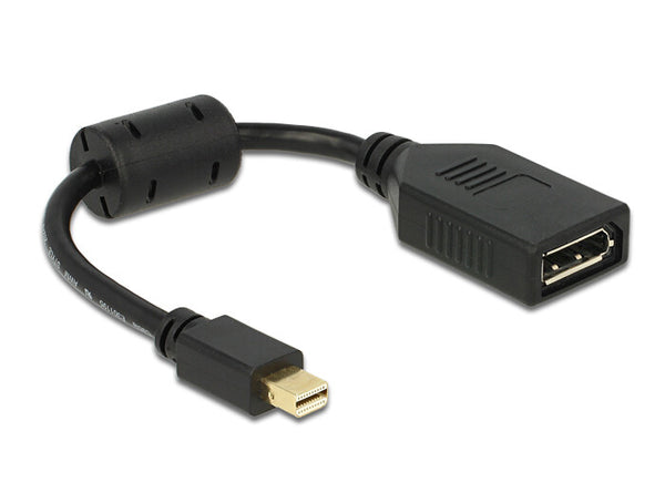 DeLOCK 65554 DisplayPort kabel 0,21 m Mini DisplayPort Sort