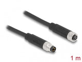 DeLOCK 80142 sensor- & aktuatorkabel 1 m M8 Sort