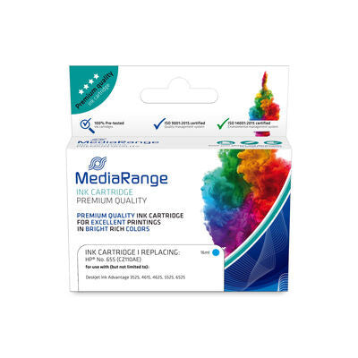 MediaRange MRHP655C blækpatron 1 stk Kompatibel Blå