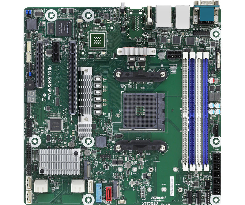 Asrock X570D4U bundkort AMD X570 Stik AM4 micro ATX