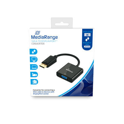 MediaRange MRCS173 videokabel adapter 0,15 m VGA (D-Sub) DisplayPort Sort
