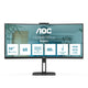 AOC V5 CU34V5CW computerskærm 86,4 cm (34") 3440 x 1440 pixel Wide Quad HD LED Sort