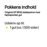HP Original 951XL-blækpatron med høj kapacitet, gul