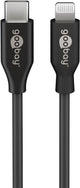 Goobay 39447 Lightning kabel 2 m Sort