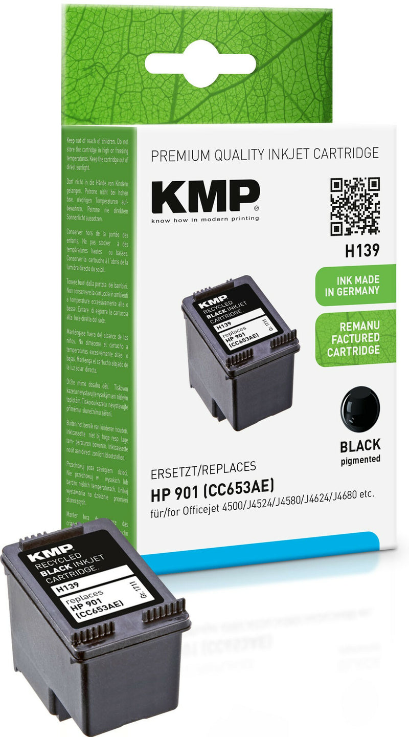KMP H139 blækpatron 1 stk Sort