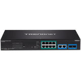 Trendnet TPE-3012LS netværksswitch Administreret Gigabit Ethernet (10/100/1000) Strøm over Ethernet (PoE) 1U Sort