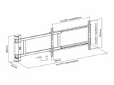 Multibrackets 2642 skærmbeslag til skiltning 190,5 cm (75") Sort