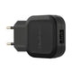 Qoltec 50180 oplader til mobil enhed Spillekontroller, Hovedtelefoner, Mobiltelefon, Bærbar højttaler, Strømbank, Smartphone, SmartWatch, Tablet Sort Vekselstrøm Indendørs