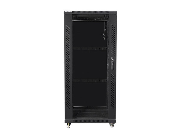 Lanberg FF01-6627-12B stativ 27U Fritstående reol Sort