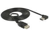 DeLOCK 2m, USB 2.0-A - USB 2.0-A USB-kabel USB A 0,48 Gbit/sek. Sort