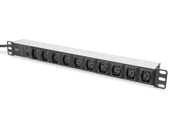 Digitus DN-95404 overspændingsbeskytter Sort 10 AC stikkontakt(er) 250 V 2 m