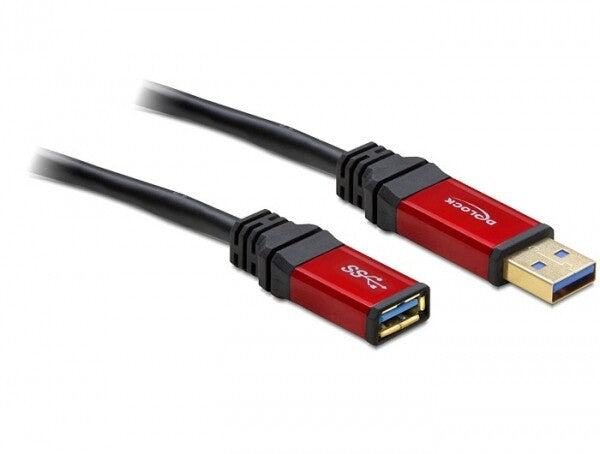 DeLOCK 1.0m USB 3.0 A M/F USB-kabel USB 3.2 Gen 1 (3.1 Gen 1) 1 m USB A 5 Gbit/sek.