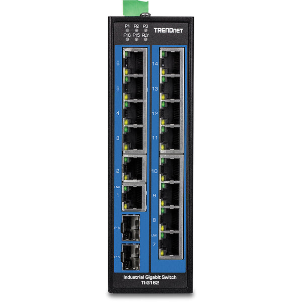 Trendnet TI-G162 netværksswitch Gigabit Ethernet (10/100/1000) Sort