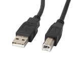 Lanberg CA-USBA-11CC-0030-BK USB-kabel USB 2.0 3 m USB B 0,48 Gbit/sek. Sort