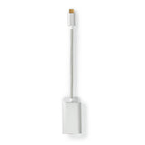 Nedis CCTB64580AL02 videokabel adapter 0,2 m USB Type-C Mini DisplayPort Sølv